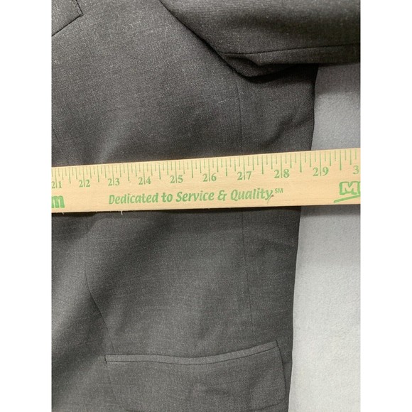 GS Perfect Fit Blazer Mens Size 58 Long Gray Notch Single Vented 4 Button Sleeve - Picture 6 of 16